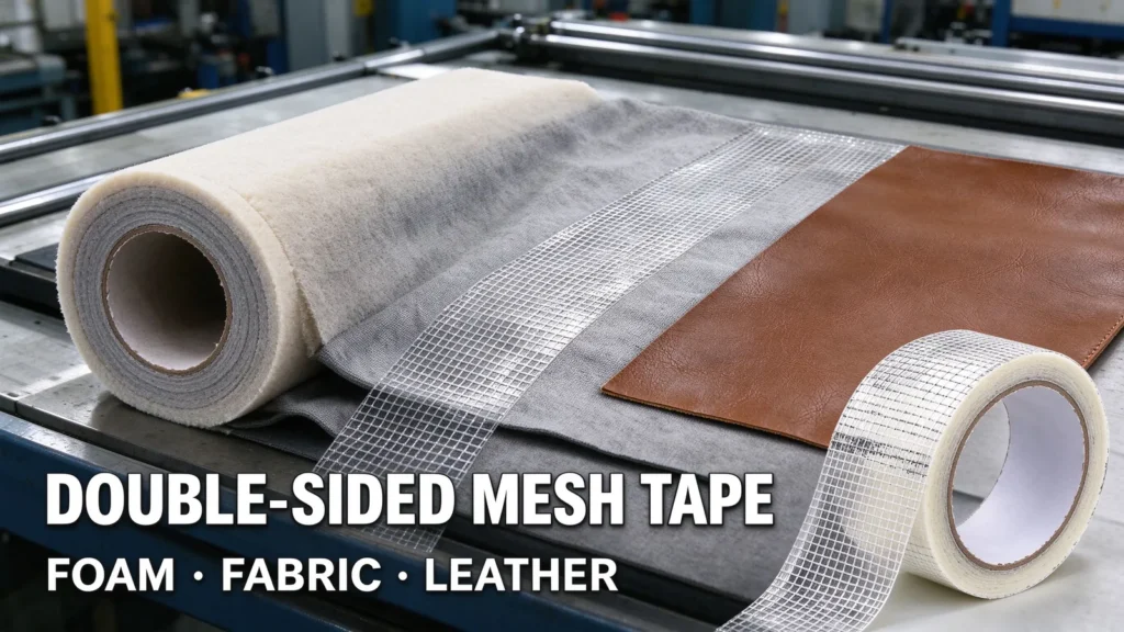 Bonding Foam, Fabric, Nonwoven and Leather with Double-Sided Mesh Tape