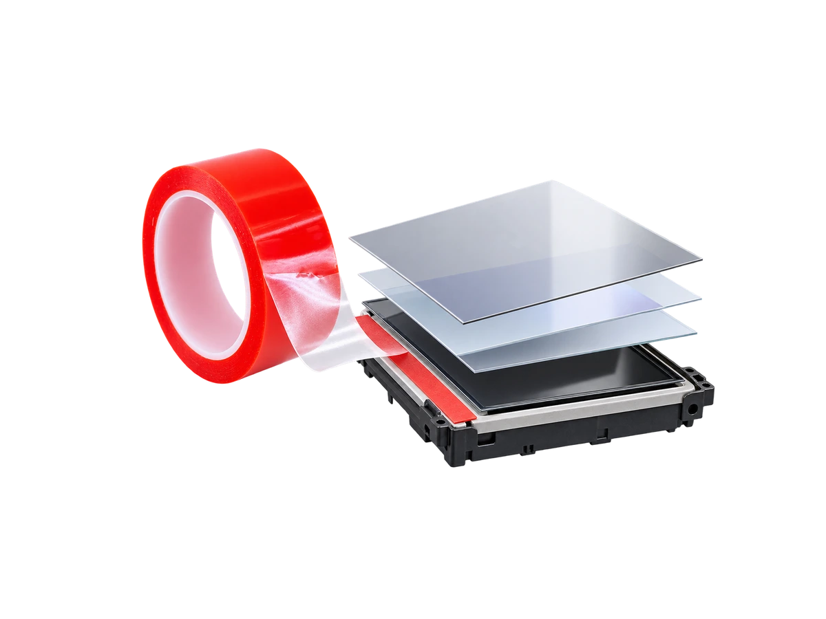 Red PET double-sided tape rolls for LCD module assembly selection