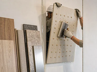 Double sided EVA foam tape installing interior decorative wall panels